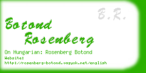 botond rosenberg business card